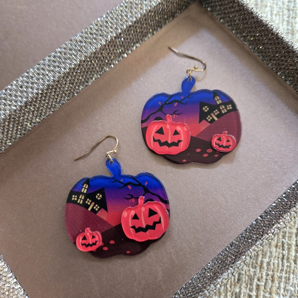 Halloween Pumpkin Earrings